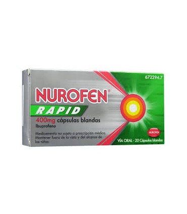 Comprar NUROFEN RAPID 400 mg CAPSULAS BLANDAS , 20 cápsulas