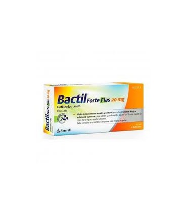 Comprar BACTIL FORTE FLAS 20 MG LIOFILIZADOS ORALES, 10 liofilizados orales