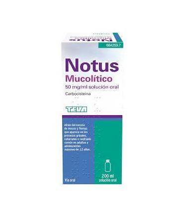 Comprar NOTUS MUCOLÍTICO 50 MG/ML SOLUCIÓN ORAL , 1 frasco de 200 ml