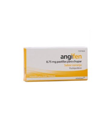 Angifen 8,75 Mg 16 Pastillas Para Chupar Sabor Naranja