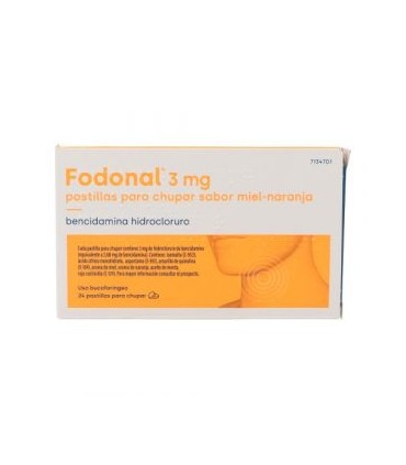 Fodonal 3Mg Pastillas Para Chupar Sabor Miel-Naranja