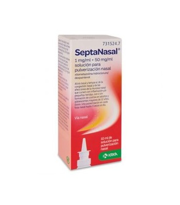 Septanasal 1 Mg/Ml + 50 Mg/Ml Solucion Pulverizacion Nasal 10 M