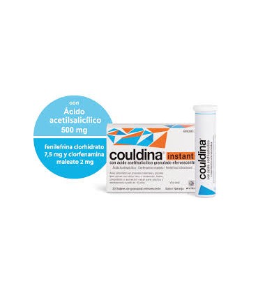 Comprar COULDINA INSTANT CON ACIDO ACETILSALICILICO GRANULADO EFERVESCENTE , 20 sobres
