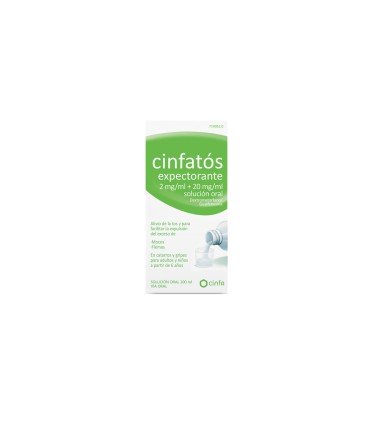 Comprar CINFATOS EXPECTORANTE 2 mg/ml + 20 mg/ml SOLUCION ORAL, 1 frasco de 200 ml