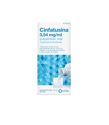 Comprar CINFATUSINA 3,54 mg/ml SUSPENSIÓN ORAL, 1 frasco de 120 ml (vidrio)