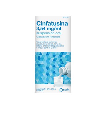 Comprar CINFATUSINA 3,54 mg/ml SUSPENSIÓN ORAL, 1 frasco de 200 ml (vidrio)