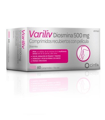 Comprar VARILIV DIOSMINA 500 MG COMPRIMIDOS RECUBERTOS CON PELICULA , 60 comprimidos
