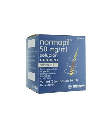 Comprar NORMOPIL 20 MG/ML SOLUCIÓN CUTÁNEA,3 frascos de 90 ml (270 ml)