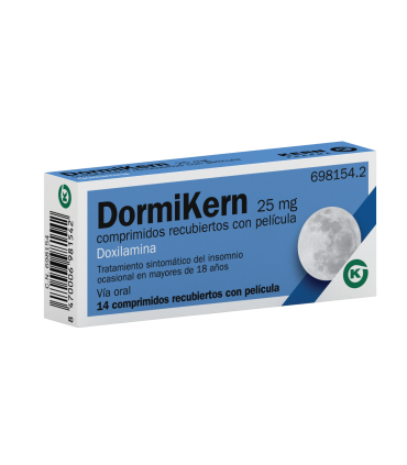 dormikern 25 mg comprimidos recubiertos con pelicula , 14 comprimidos