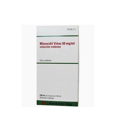 Comprar MINOXIDIL VIÑAS 50 mg/ml SOLUCION CUTANEA, 2 frascos de 60 ml