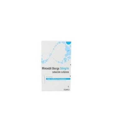 Comprar MINOXIDIL BIORGA 50 MG/ML SOLUCION CUTANEA , 1 frasco de 60 ml y 1 accionador con boquilla y 1 accionador con cánula