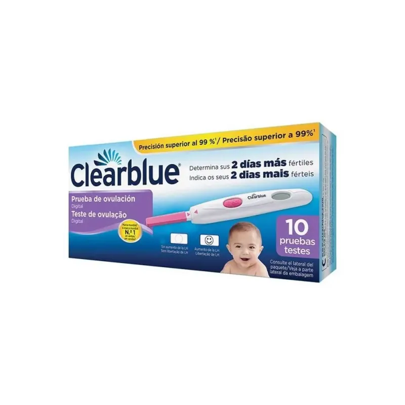 CLEARBLUE PRUEBA DIGITAL TEST DE OVULACION 10 TIRAS