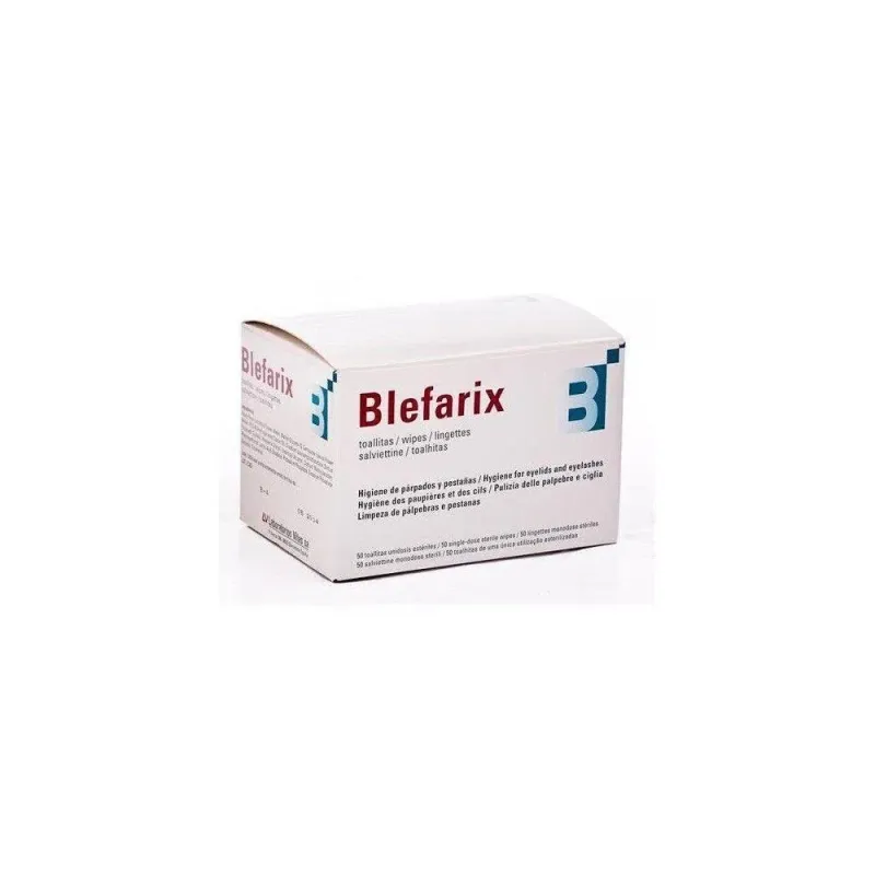 Blefarix parpados y pestañas toallitas 50 unidades