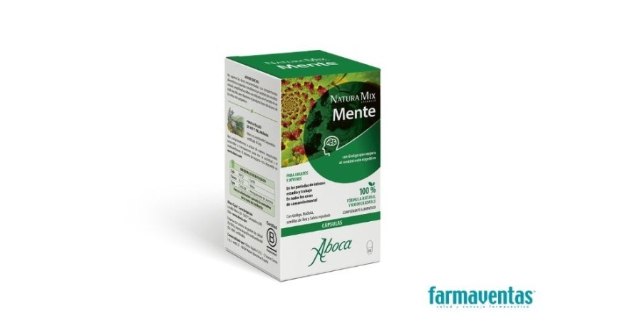 Natura Mix Advanced Mente de Aboca con Ginkgo mejora el rendimiento cognitivo